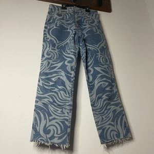 Printed jeans